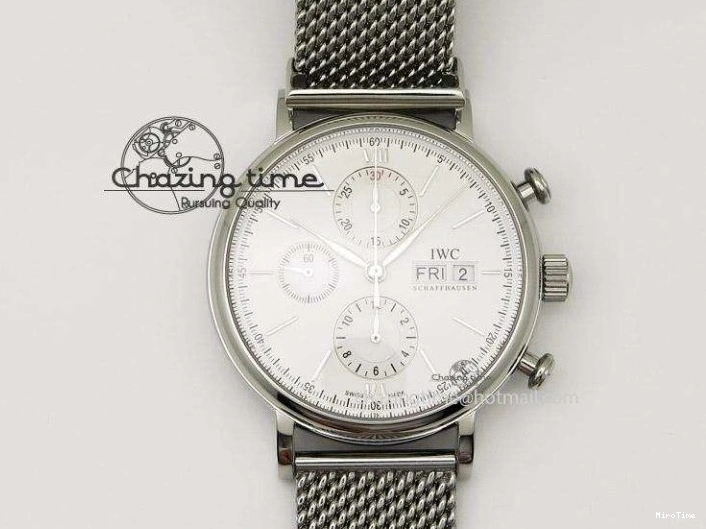 MIROTIME 0514 Pilot Chrono Spitfire IW387903 SS ZF 1:1 Best Edition Black Dial on Brown Leather Strap A OdorResistant 7127